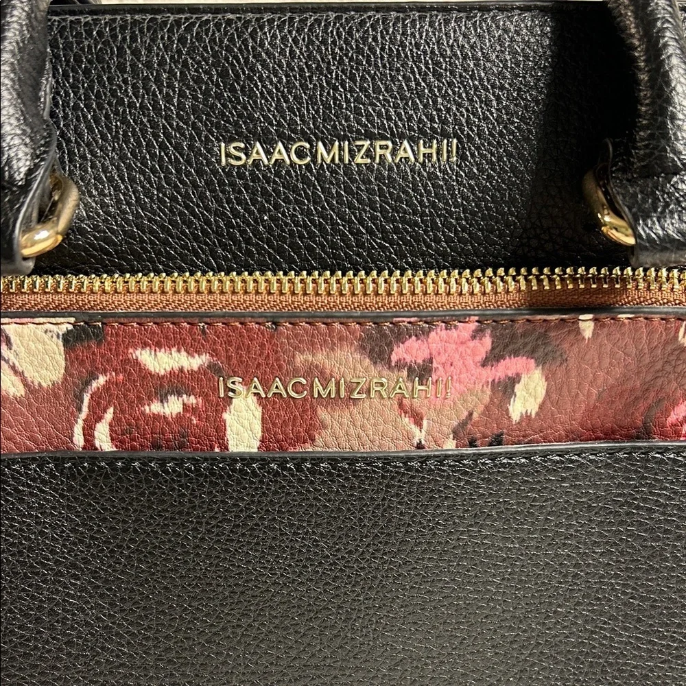 Isaac Mizrahi Black and Brown Women's Crossbody Satchel